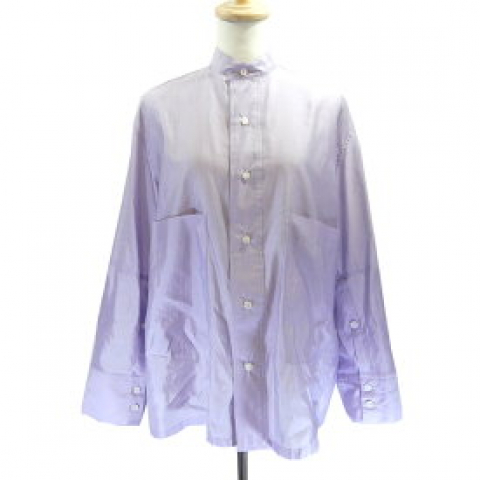 INSCRIRE アンスクリア 2020SS Organdy Stand Collar Shirts スタンドカラーシャツ