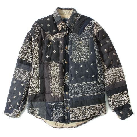 ビスビムKERCHIEF DOWN JACKETバンダナ パッチワーク