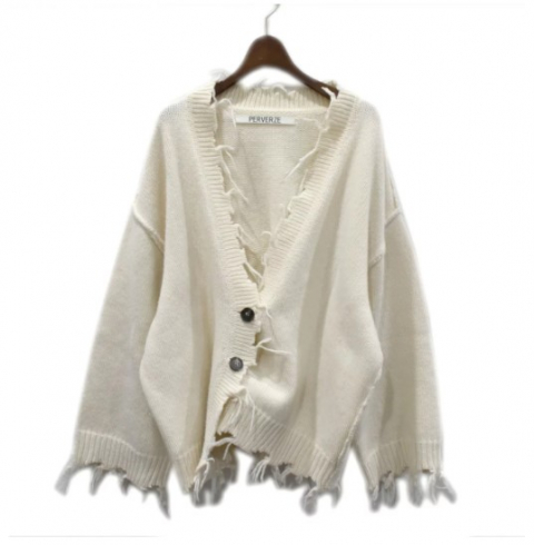 PERVERZE パーバーズ Crash Wide Knit Cardigan カーディガン