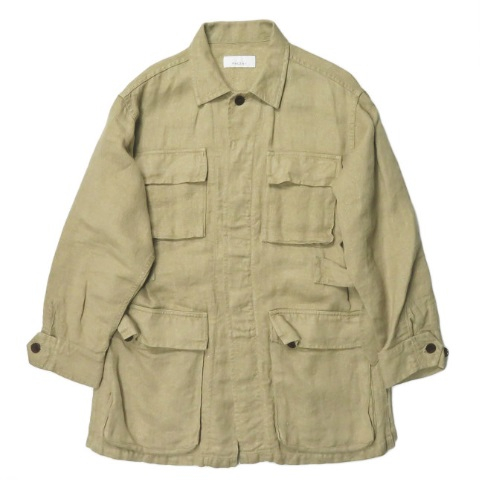 PHEENY フィーニー Linen rayon shiny fatigue jacket リネン レーヨン シャイニーファティーグジャケット 