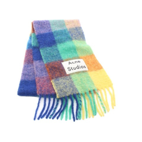 Acne Studios アクネストゥディオズ VALLY SCARF マフラー ストール チェック ロゴ