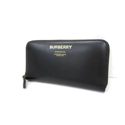 BURBERRY　バーバリー ホースフェリープリント レザー ラウンドジップ  ウォレット