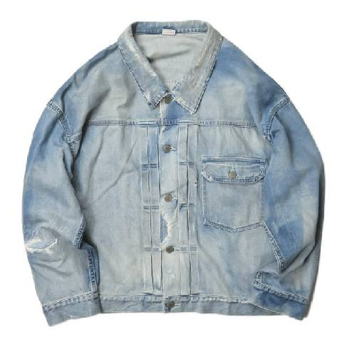 MAISON EUREKA メゾンエウレカ CLASSIC DENIM JACKET ダメージ加工 クラシックデニムジャケット  Gジャン ユニセックス