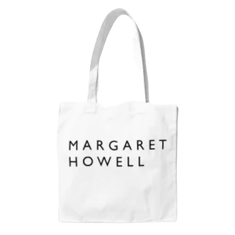 MARGARET HOWELL MHL. マーガレットハウエル LOGO BAG COTTON DRILL ロゴトートバッグ　