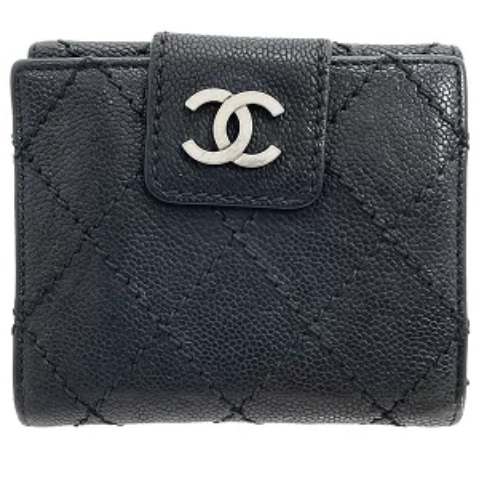 CHANEL シャネル 財布 ワイルドステッチ Wホック財布