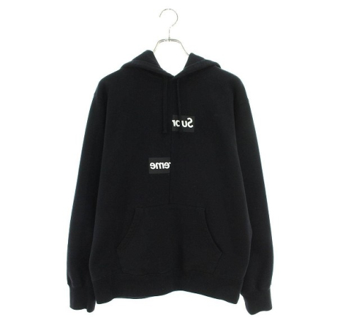 シュプリーム×コムデギャルソンシャツ18AW Split Box Logo Hooded Sweatshirt